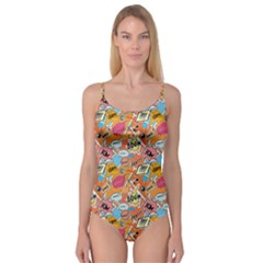Pop Culture Abstract Pattern Camisole Leotard  by designsbymallika