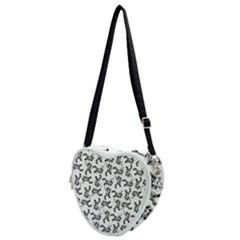 Erotic Pants Motif Black And White Graphic Pattern Black Backgrond Heart Shoulder Bag by dflcprintsclothing