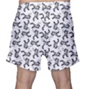 Erotic Pants Motif Black And White Graphic Pattern Black Backgrond Men s Shorts View2