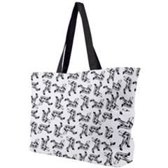 Erotic Pants Motif Black And White Graphic Pattern Black Backgrond Simple Shoulder Bag by dflcprintsclothing