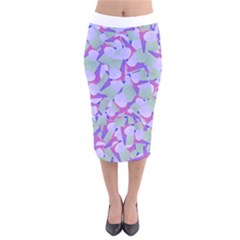 Kaleidoscope Dreams Velvet Midi Pencil Skirt by dflcprintsclothing