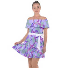 Kaleidoscope Dreams Off Shoulder Velour Dress by dflcprintsclothing