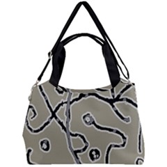 Sketchy Abstract Artistic Print Design Double Compartment Shoulder Bag by dflcprintsclothing