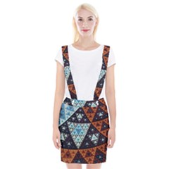 Fractal Triangle Geometric Abstract Pattern Braces Suspender Skirt