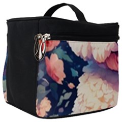 Cute Puppy With Flowers Make Up Travel Bag (big)