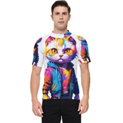 Wild Cat Men s Short Sleeve Rash Guard by Sosodesigns19