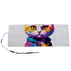 Wild Cat Roll Up Canvas Pencil Holder (s)