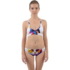 Wild Cat Wrap Around Bikini Set