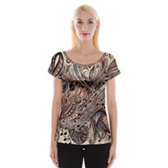 Paisley Print Musical Notes5 Cap Sleeve Top by RiverRootz