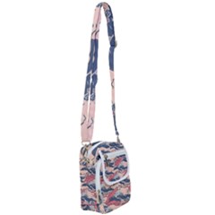 Waves Ocean Sea Water Pattern Rough Seas Digital Art Nature Nautical Shoulder Strap Belt Bag