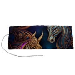 Pattern 5 Roll Up Canvas Pencil Holder (s)