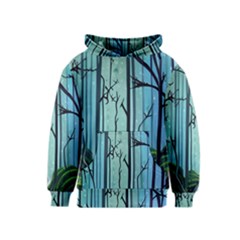 Nature Outdoors Night Trees Scene Forest Woods Light Moonlight Wilderness Stars Kids  Pullover Hoodie