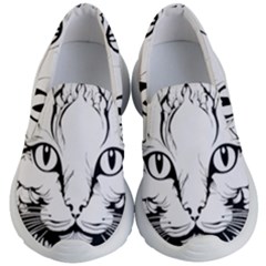 Cat - Artistic Paper Cut Kids Lightweight Slip Ons by 2607694c