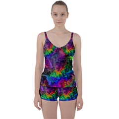 Pride Marble Tie Front Two Piece Tankini by MRNStudios