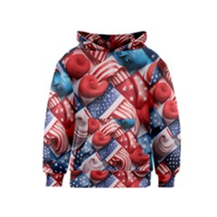 Us Presidential Election Colorful Vibrant Pattern Design  Kids  Pullover Hoodie