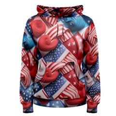 Us Presidential Election Colorful Vibrant Pattern Design  Women s Pullover Hoodie