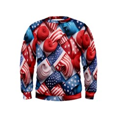 Us Presidential Election Colorful Vibrant Pattern Design  Kids  Sweatshirt