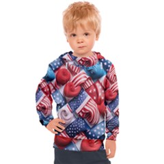 Us Presidential Election Colorful Vibrant Pattern Design  Kids  Hooded Pullover by dflcprintsclothing