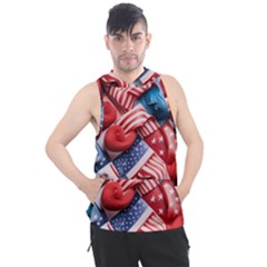 Us Presidential Election Colorful Vibrant Pattern Design  Men s Sleeveless Hoodie by dflcprintsclothing