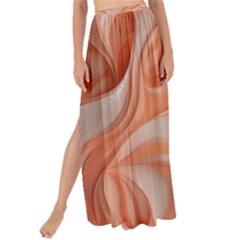 Peach Fuzz Elegant Print Abstract Design Maxi Chiffon Tie-up Sarong by dflcprintsclothing