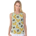 Bees Pattern Honey Bee Bug Honeycomb Honey Beehive Women s Basketball Tank Top View1