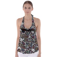 Mental Human Experience Mindset Tie Back Tankini Top by Paksenen