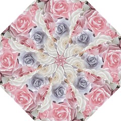 Pastel Rose  Flower Blue Pink White Folding Umbrellas