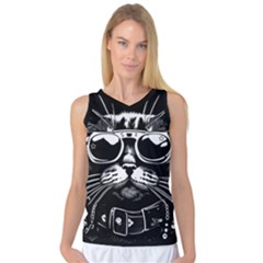 Schwarz Katze Punk Women s Basketball Tank Top