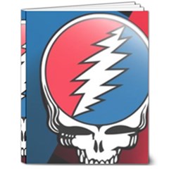 Grateful Dead Big Skull 8  X 10  Hardcover Notebook by Bedest