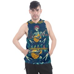 Grateful Dead Singing Skeleton Men s Sleeveless Hoodie by Bedest