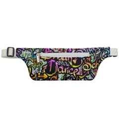 Graffiti Word Seamless Pattern Active Waist Bag