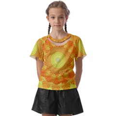 Sunshine Sunny Sun Abstract Yellow Kids  Front Cut T-shirt by Ravend