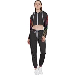 Fractal Cropped Zip Up Lounge Set by 2607694c