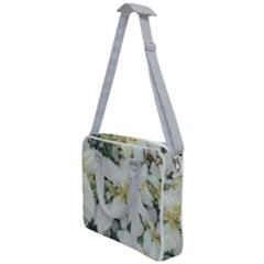 Enchanting Foliage Sharp Edged Leaves In Pale Yellow And Silver Bk Cross Body Office Bag by dflcprintsclothing