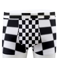 Illusion Checkerboard Black And White Pattern Men s Boxer Briefs by Ravend
