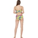 Fractal Spiral Abstract Background Vortex Yellow Frilly Bikini Set View2