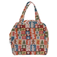 Cute Christmas Seamless Pattern Vector  - Boxy Hand Bag by Ket1n9