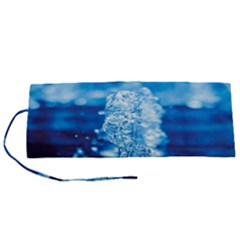 Water Blue Wallpaper Roll Up Canvas Pencil Holder (s)
