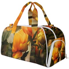 Yellow Butterfly Flower Burner Gym Duffle Bag