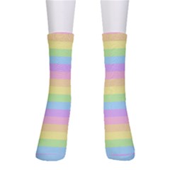 Cute Pastel Rainbow Stripes Crew Socks