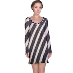 Zebra Zebra Pattern Zebra Fur Zebra Print Strip Long Sleeve Nightdress by Azkajaya