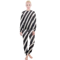 Zebra Zebra Pattern Zebra Fur Zebra Print Strip Women s Lounge Set by Azkajaya