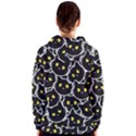 Cat Pattern Pet Drawing Eyes Women s Zipper Hoodie View2