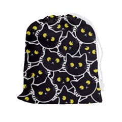 Cat Pattern Pet Drawing Eyes Drawstring Pouch (2xl)