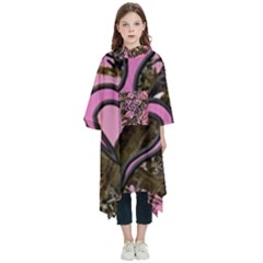 Pink Browning Deer Glitter Camo Camouflage Kids  Hooded Rain Ponchos by Loisa77