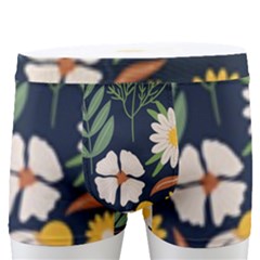 Flower Grey Pattern Floral Men s Boxer Briefs