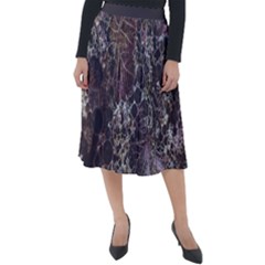 Grapevine Symphony Print Pattern Bk Classic Velour Midi Skirt  by dflcprintsclothing