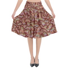 Mind Brain Thought Mental Flared Midi Skirt