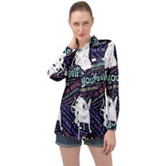 Experience Feeling Clothing Self Long Sleeve Satin Shirt