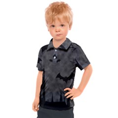 Halloween Background Halloween Scene Kids  Polo T-shirt